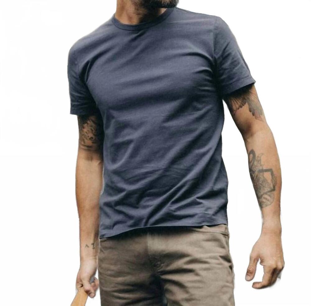 NEW TAYLOR STITCH organic cotton tee in navy